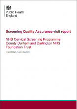 Screening Quality Assurance visit report: NHS Cervical Screening Programme County Durham and Darlington NHS Foundation Trust